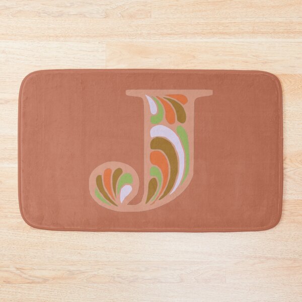 Item preview, Letter J Fancy Monogram Hippie Initial Terracotta designed and sold by everything4eva.