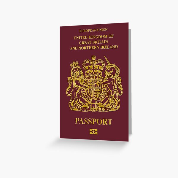 NDVH EU UK Passport Greeting Card