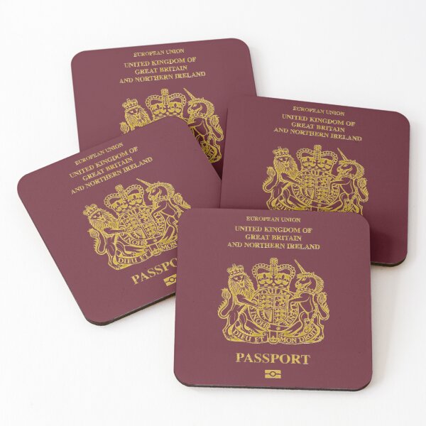 NDVH EU UK Passport Coasters (Set of 4)