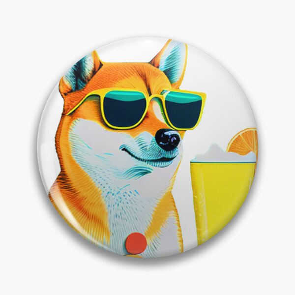 Item preview, Funny Shiba Inu Design Sticker Dog Tropical Summer Vacay Mode Vacation designed and sold by reddrive88.