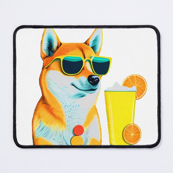 Item preview, Funny Shiba Inu Design Sticker Dog Tropical Summer Vacay Mode Vacation designed and sold by reddrive88.