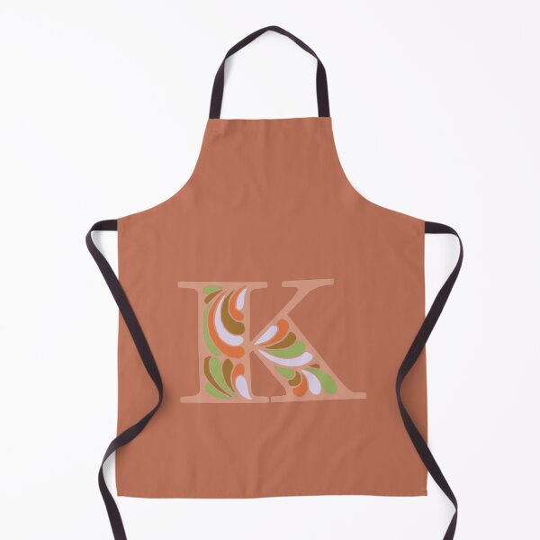 Item preview, Letter K Fancy Monogram Hippie Initial Terracotta designed and sold by everything4eva.