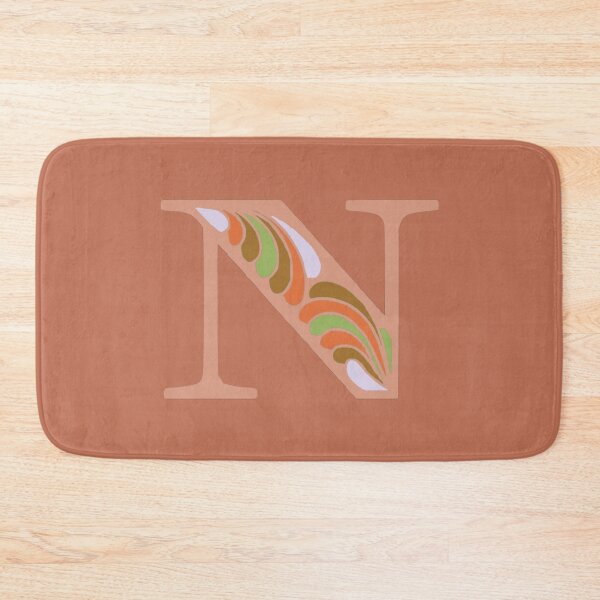 Item preview, Letter N Fancy Monogram Hippie Initial Terracotta designed and sold by everything4eva.