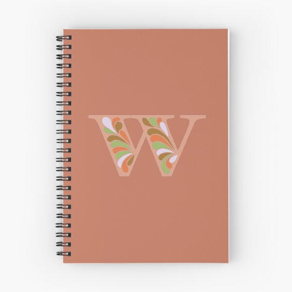 Item preview, Letter W Fancy Monogram Hippie Initial Terracotta designed and sold by everything4eva.