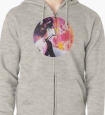 Neon Geisha Zipped Hoodie