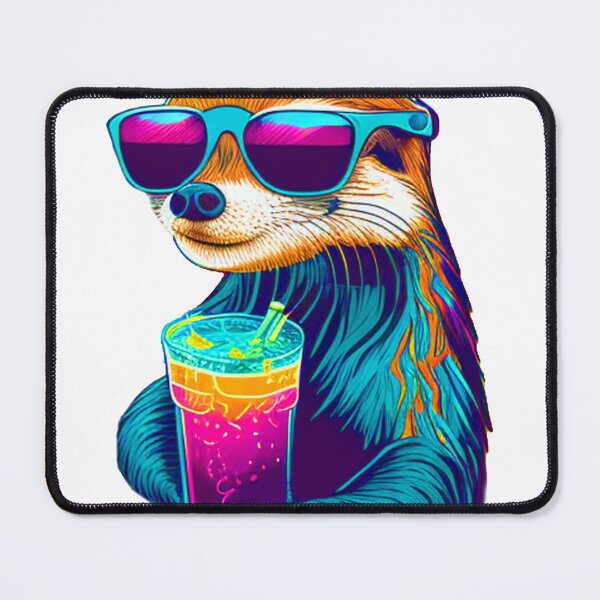 Artikelvorschau, Lustiger Seeotter-Design-Aufkleber Tropical Summer Vacay Mode Vacation entworfen und verkauft von reddrive88.