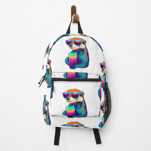 Item preview, Funny Sea Otter Design Sticker Tropical Summer Vacay Mode Vacation designed and sold by reddrive88.