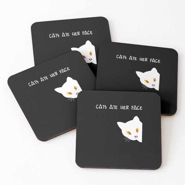 Item preview, CATS ATE HER FACE WHITE TEXT designed and sold by 007leon.