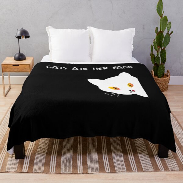 Item preview, CATS ATE HER FACE WHITE TEXT designed and sold by 007leon.
