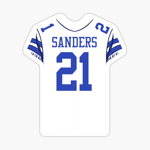 Deion Sanders 21 Jersey  Sticker for Sale by ChristianasStit