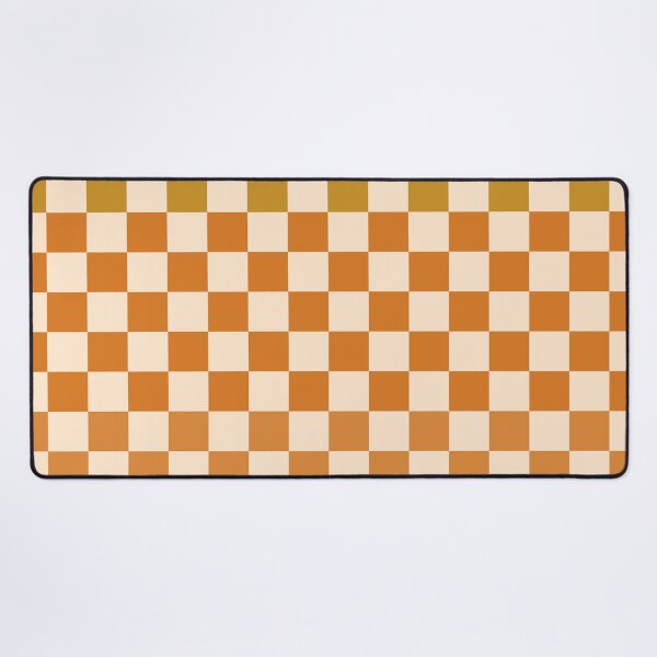 Item preview, Checkerboard Mini Check Pattern Mustard Orange Ochre designed and sold by kierkegaard.