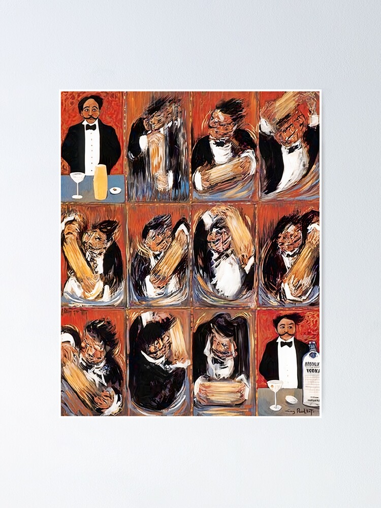 &ldquo;GUY BUFFET MARTINI " Poster for Sale by arkonsu | Redbubble