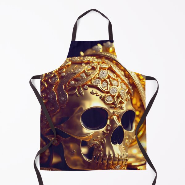 Item preview, Mexican skull treasure in gold and diamonds designed and sold by MahoaCreative.