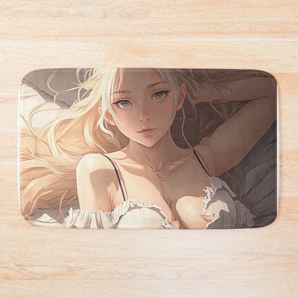 Item preview, Hot anime chick laying in bed designed and sold by Poisoner Art.