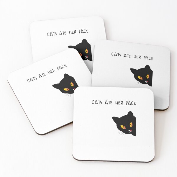 Item preview, CATS ATE HER FACE BLACK TEXT designed and sold by 007leon.