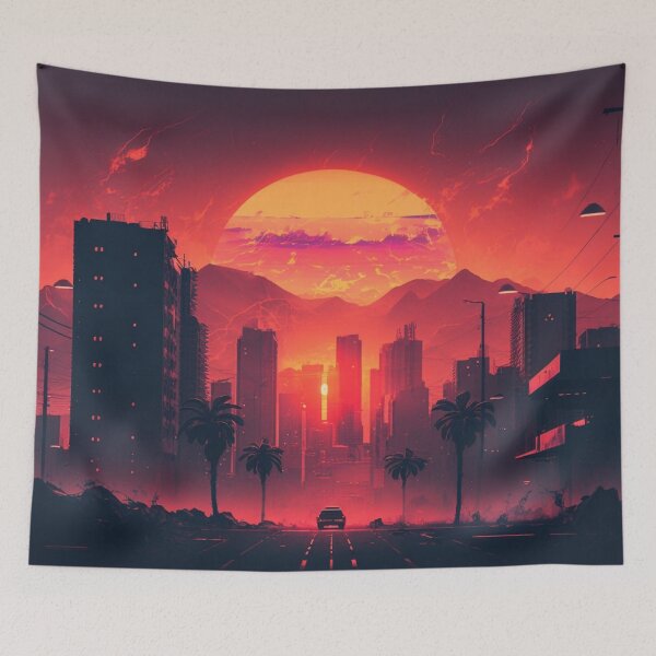 Item preview, Retrowave Aesthetic 80s Miami designed and sold by Nightarcade.