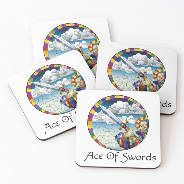 Item preview, Minor Arcana Ace of Swords - Stained Glass Design for T-shirt, stickers and other accessories designed and sold by Pixel Waite.