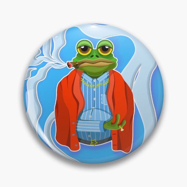 Item preview, rich frog with a cigarette designed and sold by HIPPMI.