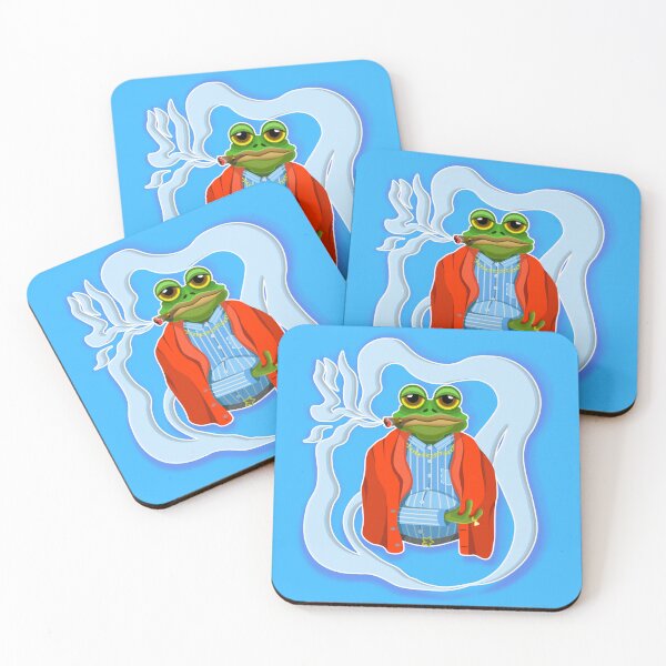Item preview, rich frog with a cigarette designed and sold by HIPPMI.