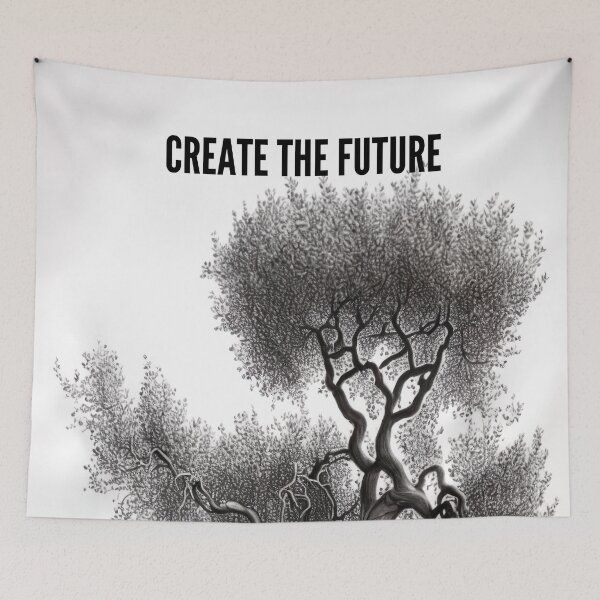 Item preview, Create the Future Quote Art Illustration designed and sold by ArtfulAmbitions.