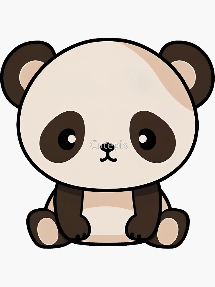 Cute Baby Panda Kawaii Chibi Hand drawn Illustration