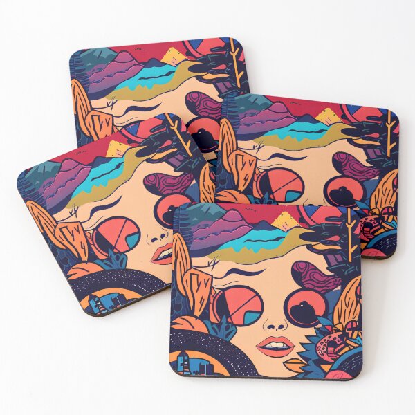 Item preview, Psychedelic Canyon: A Vibrant Popart Landscape Print designed and sold by DigitalByEb.