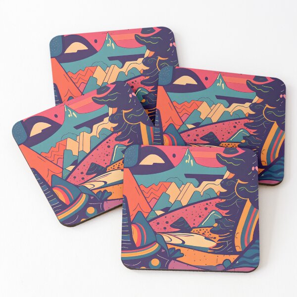 Item preview, Psychedelic Canyon: A Vibrant Popart Landscape Print designed and sold by DigitalByEb.