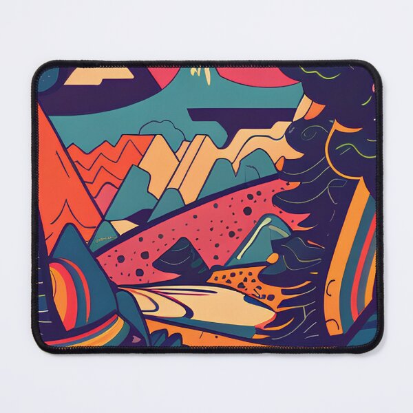 Item preview, Psychedelic Canyon: A Vibrant Popart Landscape Print designed and sold by DigitalByEb.