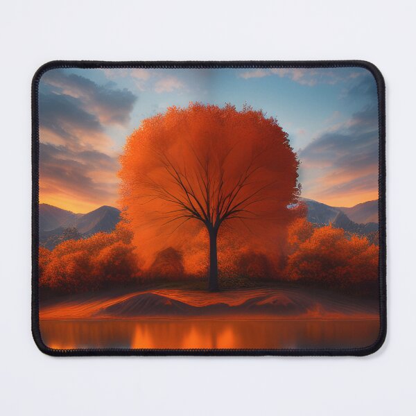 Item preview, Autumn tree on a lakes edge mountains background designed and sold by VersoShopping.