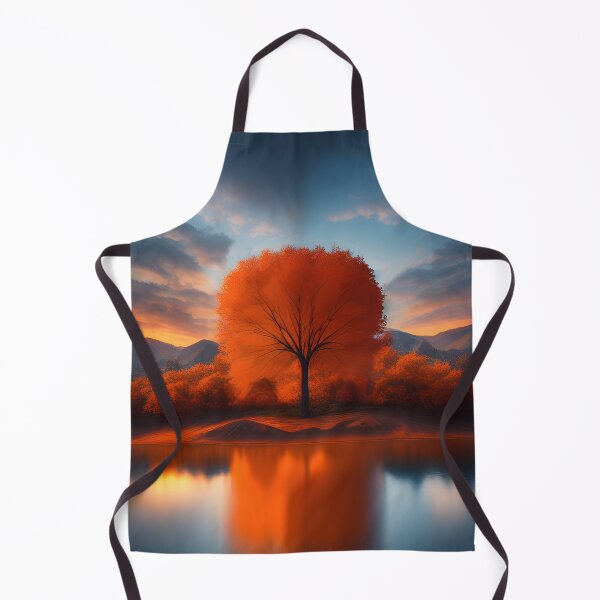 Item preview, Autumn tree on a lakes edge mountains background designed and sold by VersoShopping.