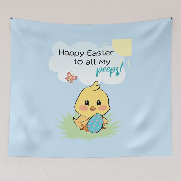 Item preview, Happy Easter to all my peeps! Funny punny Easter with a cute chicken designed and sold by HajnalkArt.