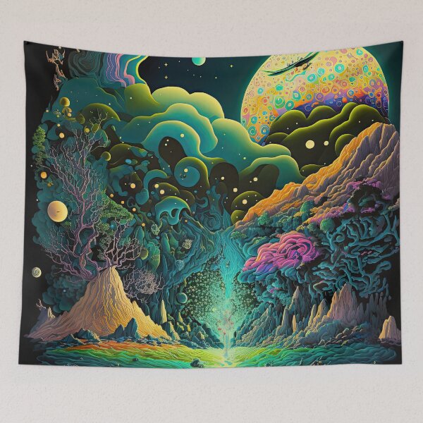 Item preview, Psychedelic Alien Landscape designed and sold by SeedDesign.