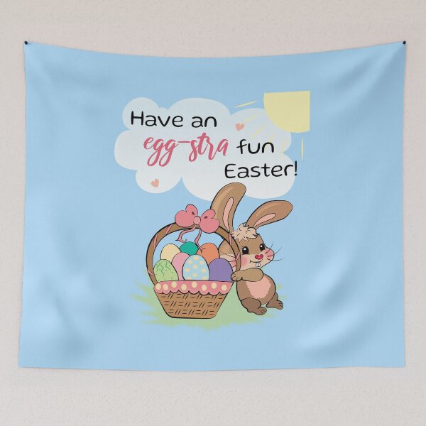 Item preview, Have an egg-stra fun Easter! - Funny Easter Bunny with pun designed and sold by HajnalkArt.