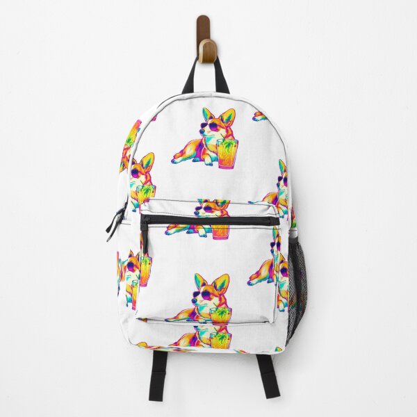 Item preview, Funny Corgi Design Sticker Dog Tropical Summer Vacay Mode Vacation designed and sold by reddrive88.