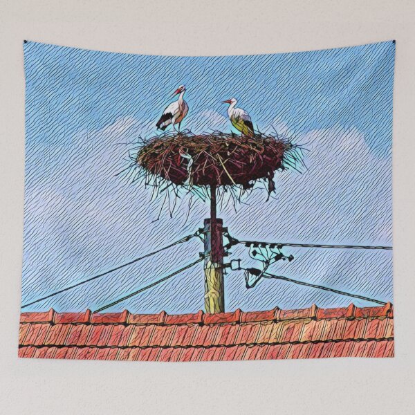 Item preview, Signs of Spring Storks designed and sold by Meekly-Shop.