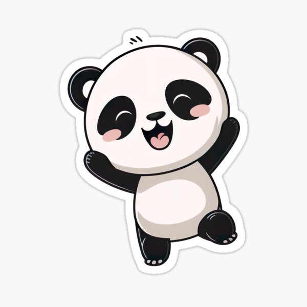 Cute Panda Kawaii Chibi Hand drawn Illustration\