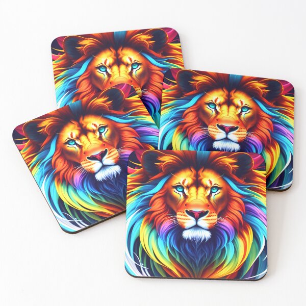Item preview, Splash multicolored art a lion head. designed and sold by IuriiVlasenko.