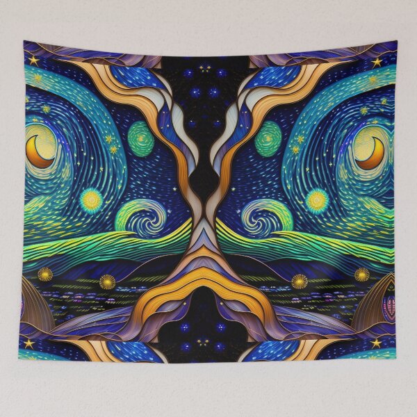 Item preview, Waves, moonlight and starry night - Van Gogh Style designed and sold by Witsprings.