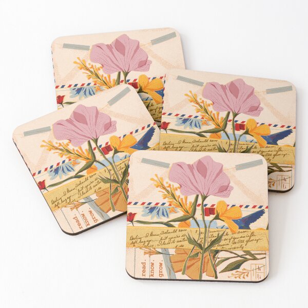 Item preview, Vintage collage of letters and flowers designed and sold by HalcyonFairy.