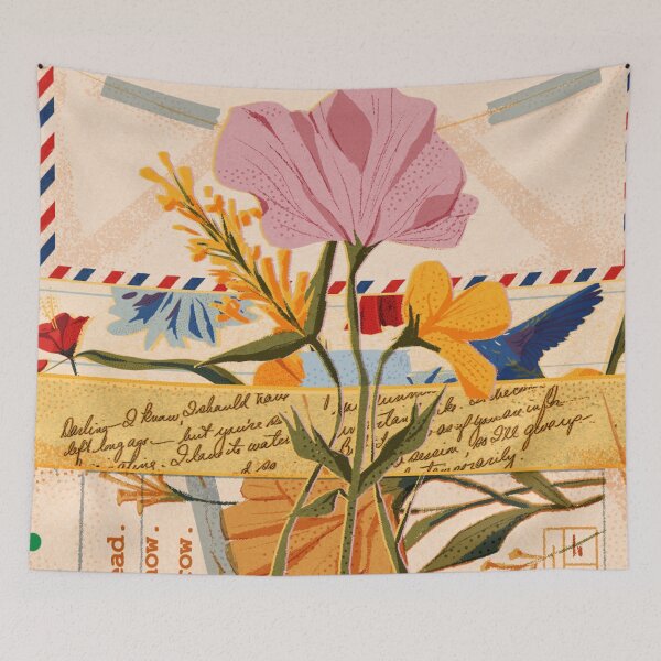 Item preview, Vintage collage of letters and flowers designed and sold by HalcyonFairy.
