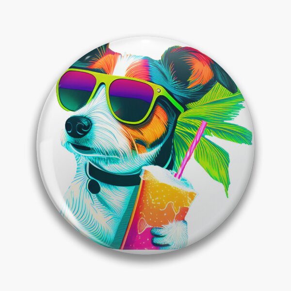 Item preview, Funny Jack Russel Terrier Design Sticker Dog Tropical Summer Vacay Mode Vacation designed and sold by reddrive88.