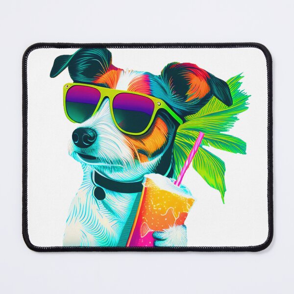 Item preview, Funny Jack Russel Terrier Design Sticker Dog Tropical Summer Vacay Mode Vacation designed and sold by reddrive88.