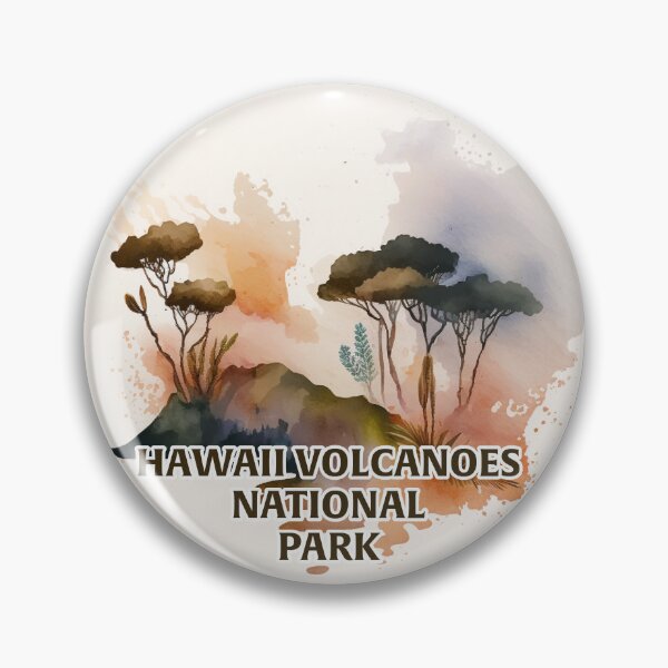 Item preview, Hawaii Volcanoes National Park Boho Watercolor Circle designed and sold by PikoApparel.