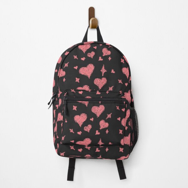 Item preview, Heart patterns red on black designed and sold by Chaoticzarts.