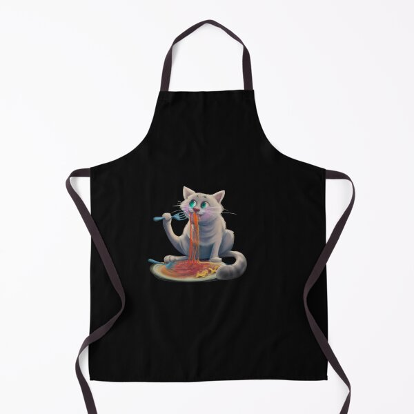 Artikelvorschau, Nette und lustige Katze, die Spaghettis isst entworfen und verkauft von CocoParadise.