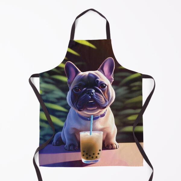 Item preview, French Bulldog Frenchie with boba bubble tea designed and sold by akwl-design.
