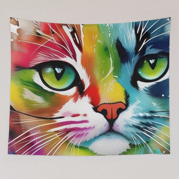 Item preview, Cute adorable colorful cat designed and sold by REALDesign-Shop.