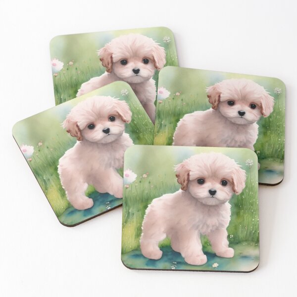Item preview, Cute Maltipoo Puppy Art 4 designed and sold by cutiepeupies.
