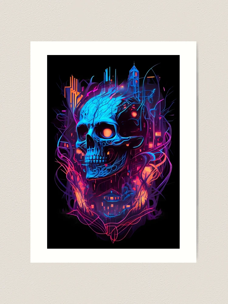 アート・デザイン・音楽 Apocalypse Beauty Horror ContemporaryArt Neon Cyberpunk Skull Horror Art 