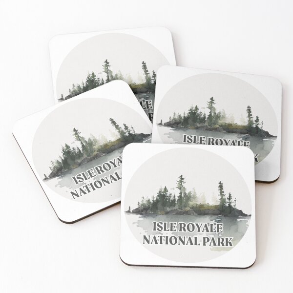 Item preview, Isle Royale National Park Boho Watercolor Circle designed and sold by PikoApparel.